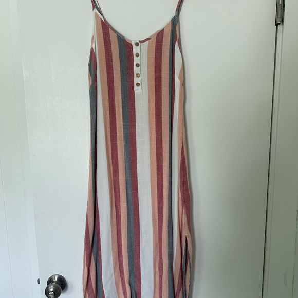 Rip Curl Dresses & Skirts - Striped Multicolor Sleeveless Midi Dress